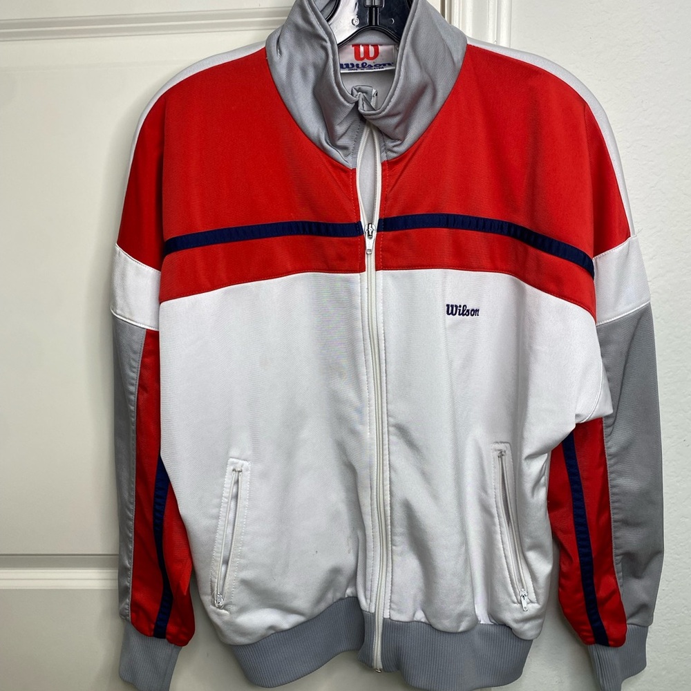 Vintage Wilson Red & White Logo Jacket